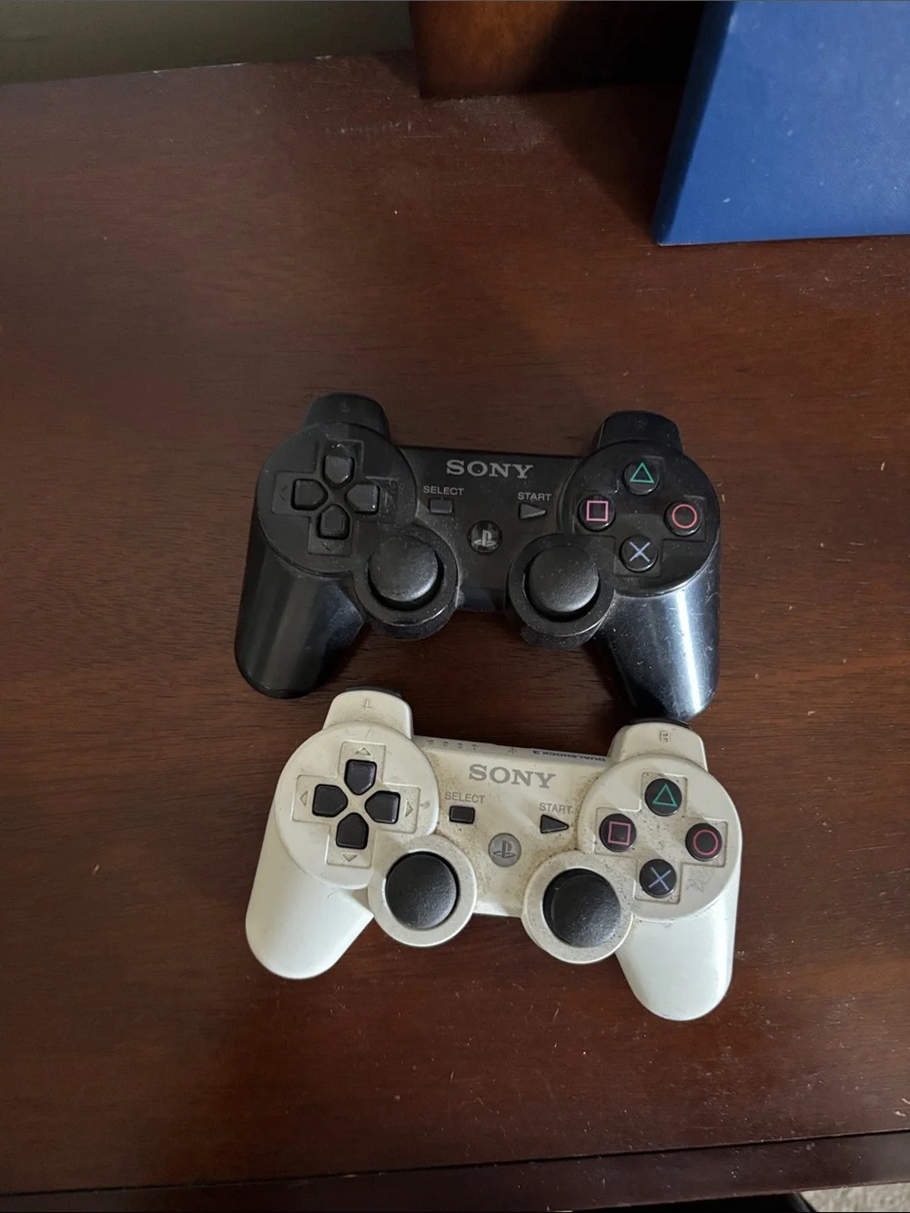 Sony Dual Analog Wireless Controllers - Black and White